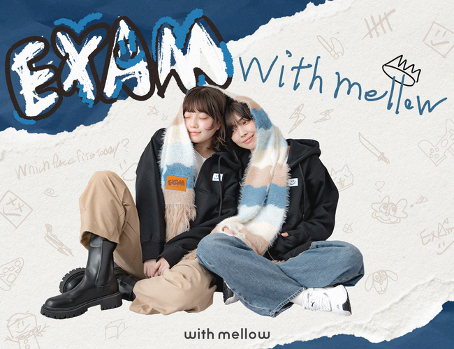 OPENREC発のアパレルブランドwith mellowの新コレクション「EXAM with mellow」が12月25日から数量限定で販売中