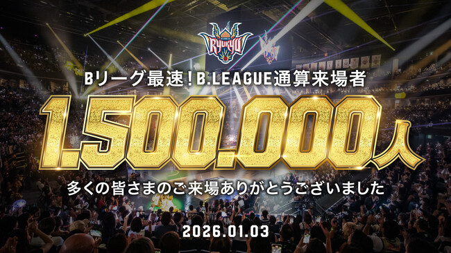 Bリーグ通算150万人を達成！クラブ主管試合レギュラーシーズン最多来場者数8,642人を記録！