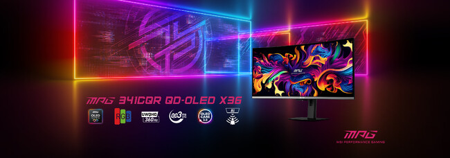 第5世代QD-OLEDパネルとRGBストライプ構造を搭載 MEG X、MPG 341CQR QD-OLED X36