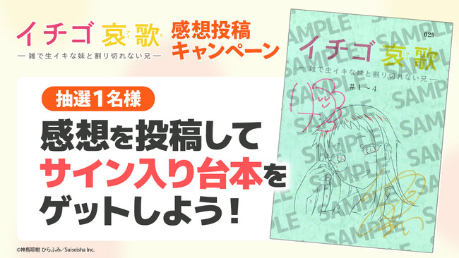 AnimeFesta独占配信アニメイチゴ哀歌～雑で生イキな妹と割り切れない兄～メインキャストの直筆サイン入り台本が当たる！プレゼントキャンペーン開催