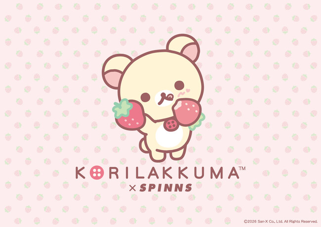 【いちごモチーフがきゅんと可愛い(ハート)】コリラックマ×いちごがテーマのコラボレーションアイテムがSPINNSより新登場♪