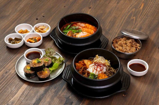 おふろcafe 白寿の湯の「韓国フェア」が大人気につき、寝かせ玄米(R)︎を組み合わせた新メニューを3種追加販売します