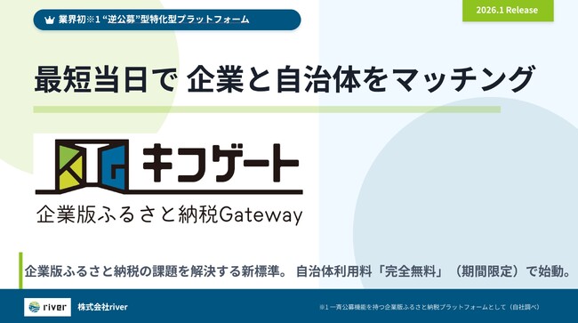 【企業版ふるさと納税 業界初】