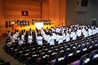 【1月16日(金)】同志社女子大学薬学部医療薬学科新5年次生への白衣授与式（ホワイトコートセレモニー）を開催
