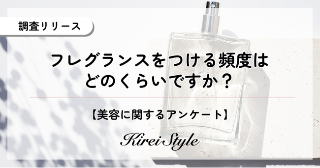 フレグランスは週に何回使う?年代・職業などの属性によっても使用頻度が異なることが判明