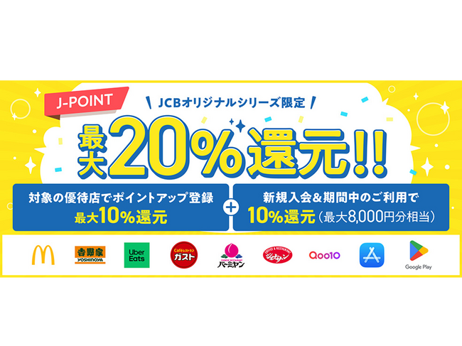 対象優待店の利用で最大20%還元