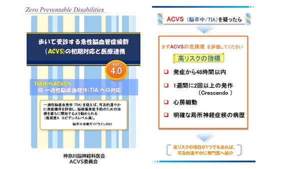 【GENOVA】急性脳血管症候群（ACVS）における多職種連携医療の実践をテーマとした取り組みを支援