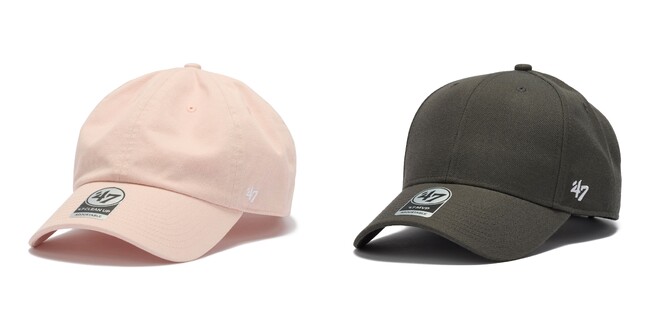 【’47（フォーティーセブン）】定番シルエット「CLEAN UP」「MVP」から、シルエットの美しさが際立つ無地モデルが新登場