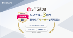 SmartDB、「ITreview Grid Award 2026 Winter」にて15期連続受賞
～SaaSで唯一となるノーコードWebデータベースなど3部門同時の最高位「Leader」に認定～
