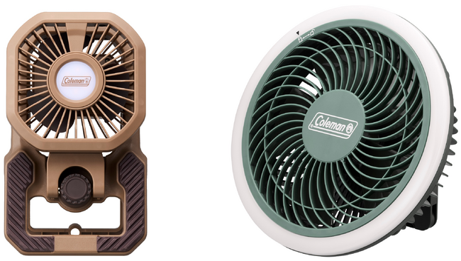 コールマン、LEDライト付きファン2モデル発売
