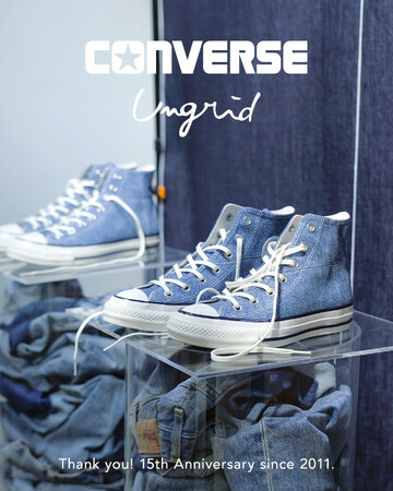 「Ungrid(アングリッド)」15周年を記念して「CONVERSE(コンバース)」とスペシャルコラボレーションが1月23日(金)より先行予約開始