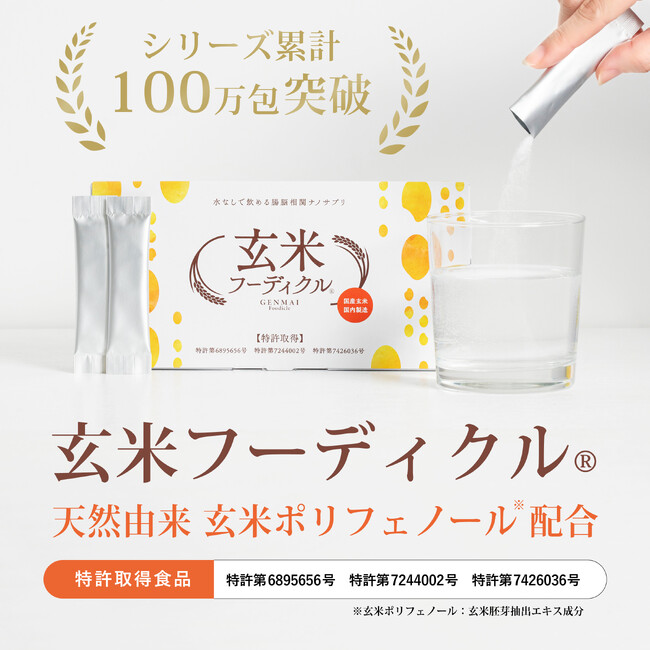 玄米サプリの代表格「玄米フーディクル」シリーズ販売数100万本を突破！