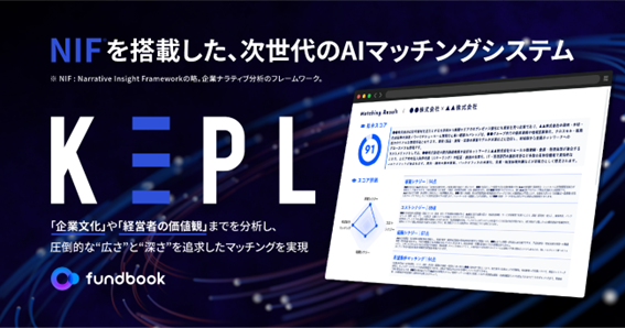 fundbook 、 M&A の意思決定の質と透明性を高めるAI マッチングシステム「KEPL」の提供を開始