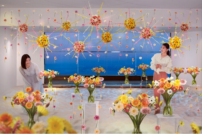 【リゾナーレ熱海】静岡名産のガーベラ×熱海の花火で春の訪れを祝う「天空の花咲くリゾナーレ」初開催