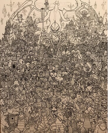 八木志基（22才）、『怪獣百貨展』を開催(嬉々!!CREATIVE GALLERY）幼少期から描き続けたモノクロームの怪獣世界