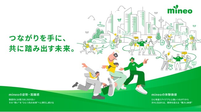 mineo、ブランドアップデートを実施「存在意義」と「めざす社会の未来像」を新たに制定