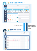 <児童・生徒が状態を選択する画面イメージ/教員が一覧で確認する画面イメージ> <児童・生徒が状態を選択する画面イメージ/教員が一覧で確認する画面イメージ>