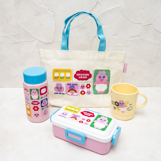 【おぱんちゅうさぎ】レトロでポップな世界観が魅力!スケーター カラフルな新作ランチグッズ4種