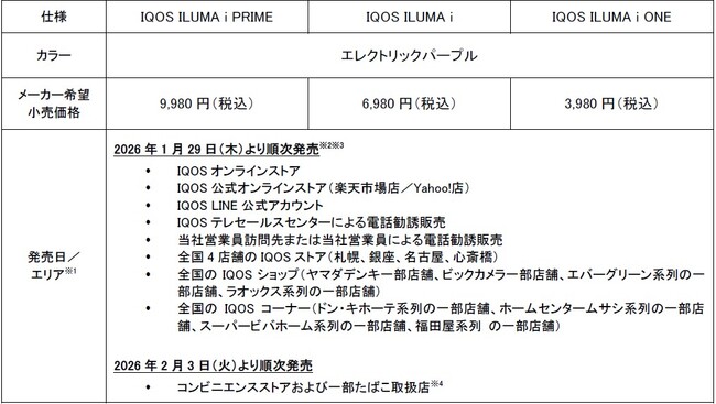加熱式たばこ「IQOS ILUMA i シリーズ」より、新色「IQOS ILUMA i エレクトリックパープル」を2026年1月29日（木）より順次発売