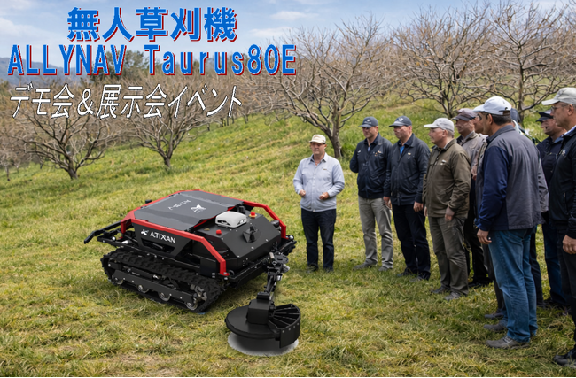 無人草刈機　「ALLYNAV Taurus80E」2月 全国デモ会・展示会を開催
