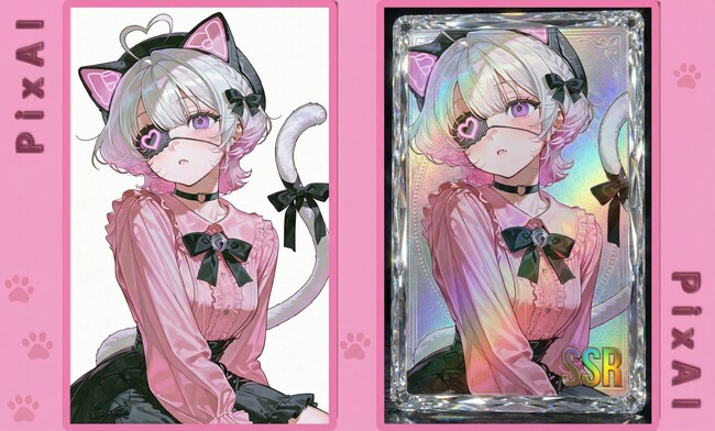 次世代AI創作プラットフォーム「PixAI」、トレカ風生成ツールを公開