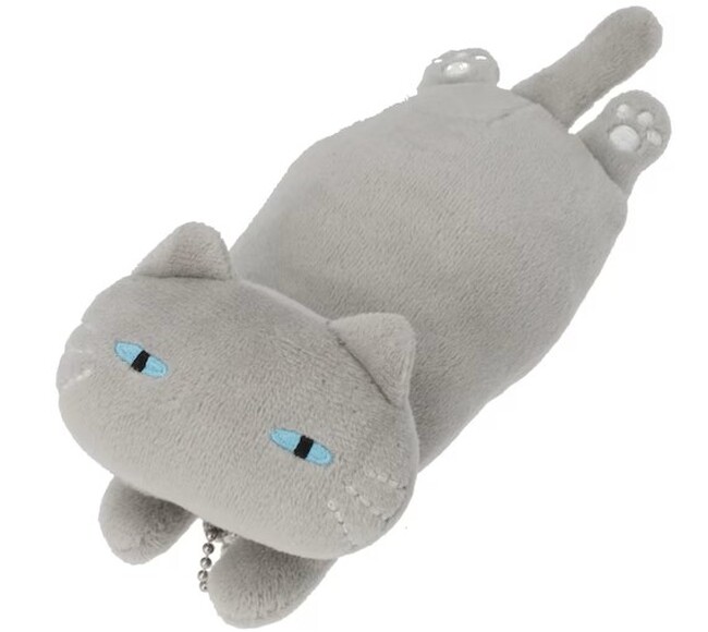 【ニトリ デコホーム】もちもちの手触りで大人気！デコネコぬいぐるみチャームにグレーの新色が仲間入りしました。