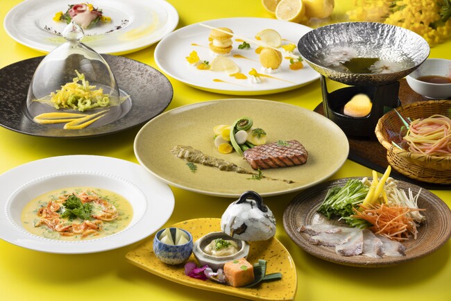 【富士マリオットホテル山中湖】　国際女性デーを祝う「ミモザカラー」の春ディナーコース「Terroir Yamanashi ～Mimosa Yellow Spring～」を発売
