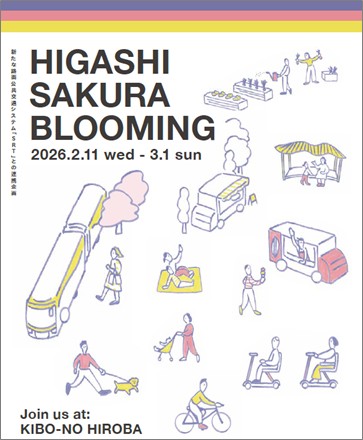 東桜エリアの回遊促進をめざす社会実験『HIGASHI SAKURA BLOOMING　～モビリティ＆パーク～』2/11（水・祝）より実施
