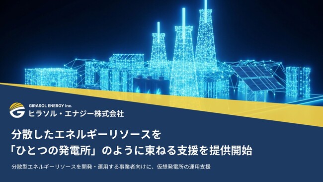 分散したエネルギーリソースを「ひとつの発電所」のように束ねる支援を提供開始