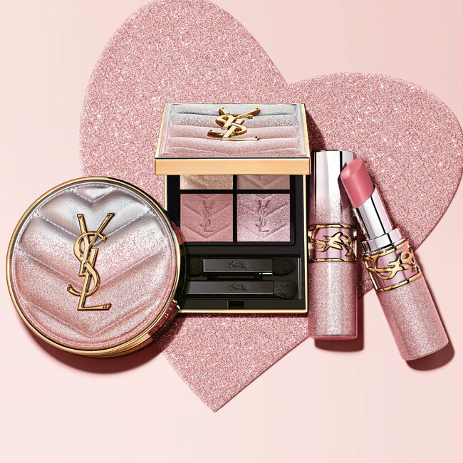 YSL BEAUTYが贈る、美しい「愛」の煌めきを表現したコレクション。人気のアイシャドウやリップ、クッションファンデーションの限定アイテムが登場。