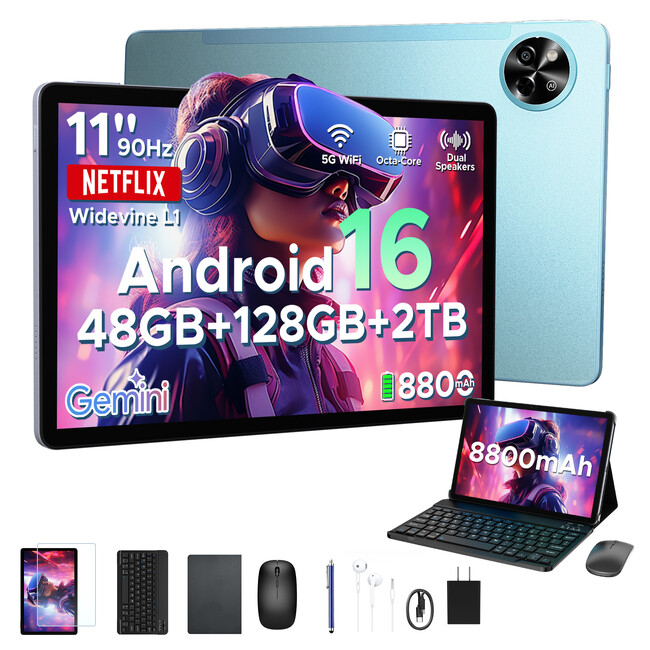 2026最新登場 6部品付属【Android 16 × Gemini AI搭載】48GBメモリ＆90Hz大画面キーボード付き11インチタブレット「POCKAM P11」日本楽天市場にて独占販売開始