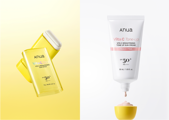 Anua、“ビタミン美容液発想”で、紫外線対策と日中ケアを両立するUVケアが登場 トーンアップUVクリーム＆サンスティックを新発売