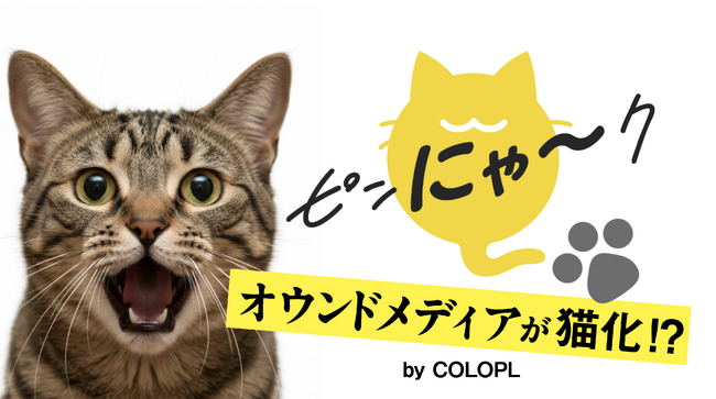 【コロプラ】2月22日「猫の日」に向けて、オウンドメディアが猫ジャック!期間限定で『ピンにゃ~ク』に!