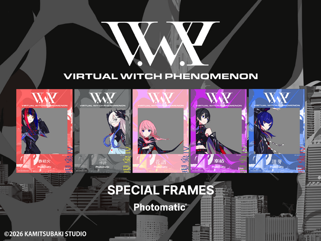 Photomaticがバーチャルアーティストグループ「V.W.P」の4th ONE-MAN LIVE「現象IV-反転運命-」とのコラボフレームを発売