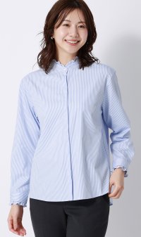 1着で4通りの着こなし、着替えなしでシーンに合わせた装いを実現 
フリルを持ち歩いて、いつでもどこでも変幻自在のカスタムブラウス登場