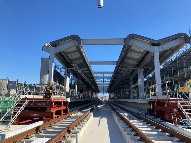 三河線 若林駅付近鉄道高架化事業に伴い3月28日から本線に切り替えて運行します