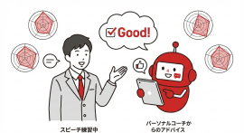 「プレゼンAI診断&パーソナルコーチ」イメージ 「プレゼンAI診断&パーソナルコーチ」イメージ