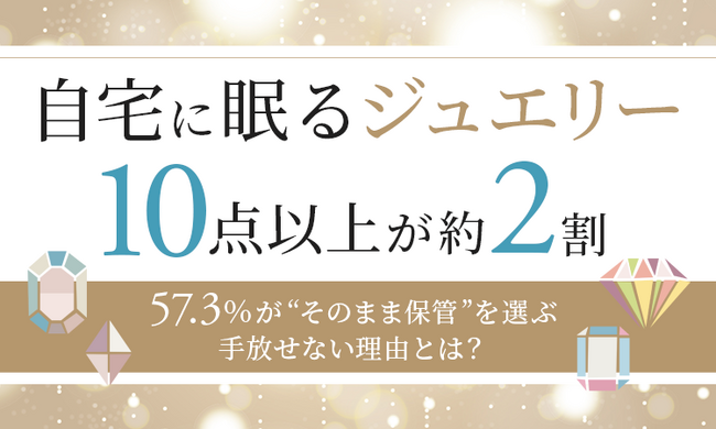 自宅に眠るジュエリー「10点以上」が約2割。57.3%が“そのまま保管”を選ぶ手放せない理由とは？