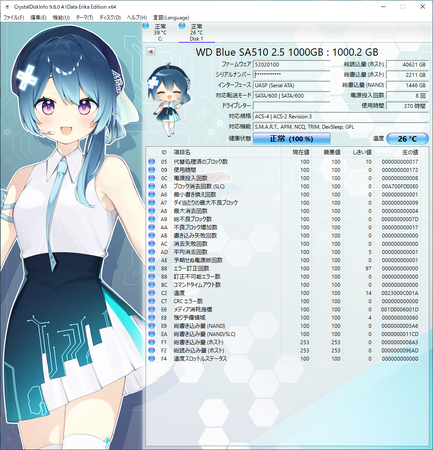 【エーワンデータ株式会社】青音エリカ×Crystal Dew Worldによるコラボレーション！「A1Data Erika Edition CrystalDiskInfo」がリリース！
