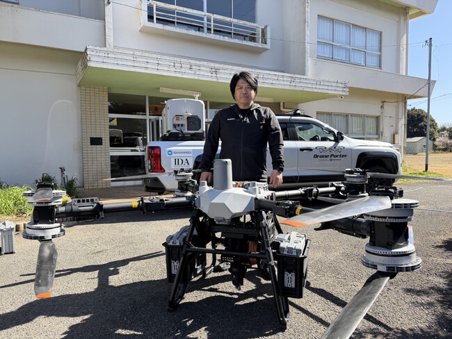 DJI「FlyCart 100」を用いた“レベル3.5飛行”想定の物流実証を実施