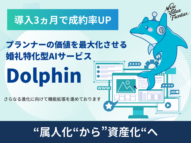 【導入3ヵ月で成約率10ポイント向上】ブライダル特化型育てるAI「Dolphin」“プランナーの力”を最大化するサービスを本格展開