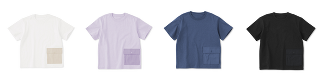 無印良品 キッズ「見守りポケット付きクルーネック半袖Ｔシャツ」を新発売