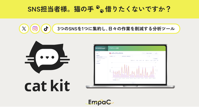 SNSのプロ×データのプロが共同開発したデータ分析ツール「cat kit」正式リリース