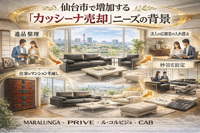 出張買取はなまる仙台店、仙台市でCassina(カッシーナ)ブランド家具の買取強化」を開始