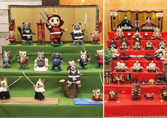～ホテルグランヴィア和歌山×九度山町～　九度山〈町家の人形めぐり〉先取りロビー展　物語から飛び出したかのような「大助夢十勇士」と和の飾りを一堂に