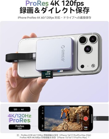 【特別割引】ORICO 5 in 1 磁気吸着式カードリーダー & M.2 ハードディスクケース / 10Gbps 磁気吸着式 M.2 NVMe SSD ドライブケース