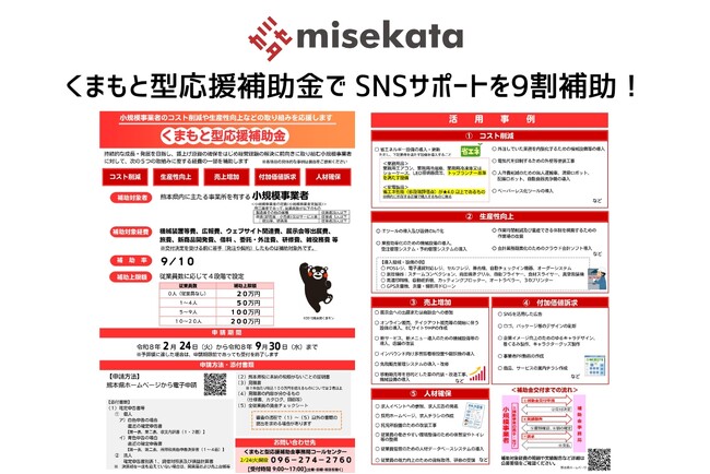 【熊本】実質2万円～でSNS広告を開始できるチャンスくまもと型応援補助金（最大9割）対応、終了後も月14,800円で運用継続可能