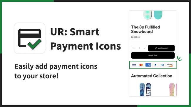【海外向け】EC アプリ「UR: Smart Payment Icons」を株式会社 UnReact がリリース