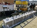 写真2:CPコンクリート製ベンチにCO2を固定する様子 写真2:CPコンクリート製ベンチにCO2を固定する様子