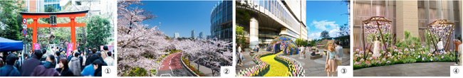 日本橋エリア・東京ミッドタウン（六本木・日比谷・八重洲）を舞台に、さまざまな花と出会う“春の街巡り”イベントを開催